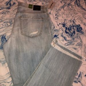 High waist distressed straight ankle FLYING MONKEY
